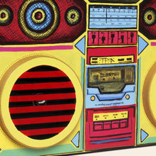 Load image into Gallery viewer, Boombox handpainted with vibrant pop colors by Paul Adams
