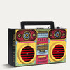 Boombox Briefcase briefcase available in Charcoal black leather tone at the world of Paul Adams.