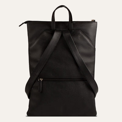 Ava leather backpack with textured full-grain leather. Shop at Paul Adams world.
