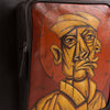 Boman luxury briefcase with original hand-painted Cubist art on canvas. Shop at Paul Adams world.
