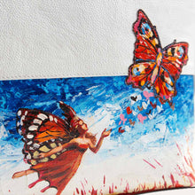 Load image into Gallery viewer, Dione women&#39;s tote bag with original hand-painted Art Nouveau on canvas. Shop at pauladamsworld.com