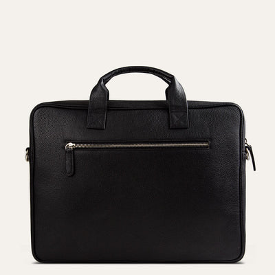 Ekon leather briefcase for men in textured full-grain leather. Shop at pauladamsworld.com