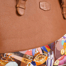 Load image into Gallery viewer, Emma luxury laptop bag for women with original hand-painted Cubist art on canvas. Available at Paul Adams.