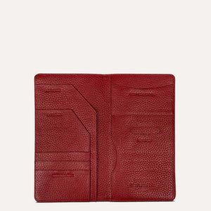 Kedin Luxury Travel Wallet in Scarlet Red Color for Men & Women by Paul Adams 
