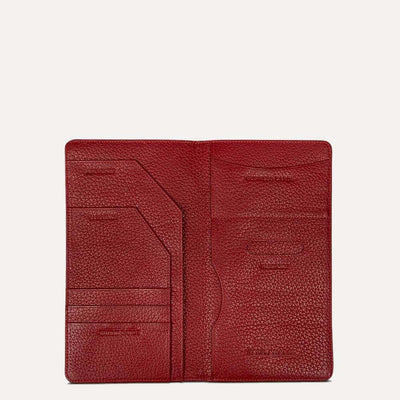 Kedin Luxury Travel Wallet in Scarlet Red Color for Men & Women by Paul Adams