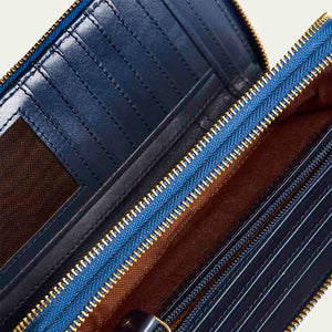 Kara wallet for women by Paul Adams with  12 cardholder pockets, 1 divider, 1 zip pocket inside, and space for handsets.