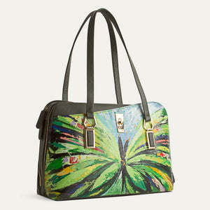 Matilda 1.0 leather handbag with premium cotton and silk Matty lining. Waterproof and UV protected leather handbag. Shop at Paul Adams.