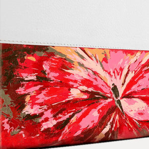Mia designer tote bag with original hand-painted art on canvas. Shop at the world of Paul Adams.