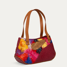 Load image into Gallery viewer, The Pearl Baguette designer handbag with original, handpainted abstract art. Available at pauladamsworld.com     