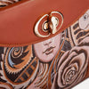 Saffi designer handbag for women with original hand-painted Art Nouveau on canvas. Shop at Paul Adams.
